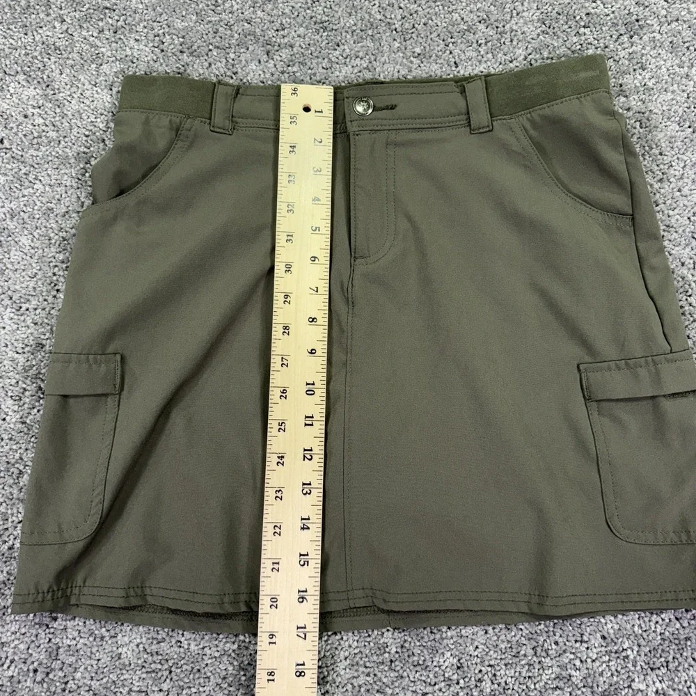 Lee Skirt Womens 8 Green Relaxed Fit Cargo Pockets Stretch Casual Summer Short